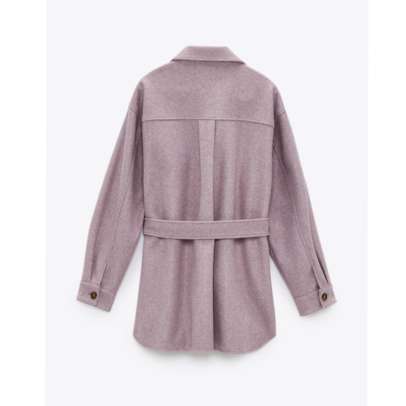 Zara belted shirt jacket - Picture 9 of 17